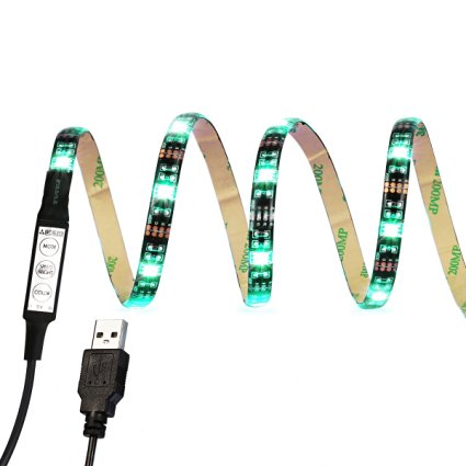 Bias Lighting for HDTV USB Powered TV Backlighting Home Theater Accent lighting, Smartdio 35.4" Led Strip Light Multi Color RGB (Reduce eye fatigue and increase image clarity)