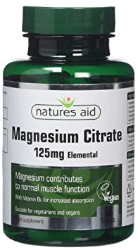 Natures Aid Magnesium Citrate Tablets 125mg Pack of 60
