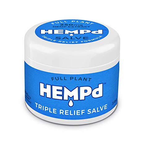 HEMPd Full Plant Hemp Extract Triple Relief Salve, 250 mg. per 2 oz. Jar