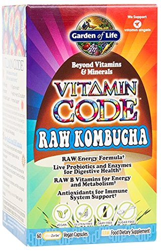 Garden of Life Vitamin Code RAW Kombucha, 60 Capsules