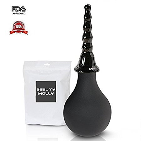 Beauty Molly anal douches enemas Superior Medical Materials enema bulbs (Black), 11.7Ounce