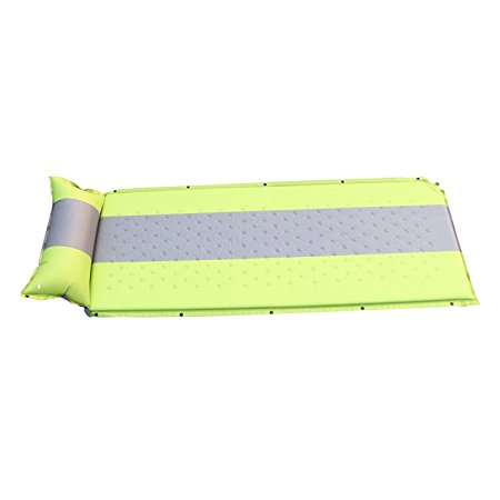 Self Inflating Sleeping Pad Lightweight - Air Mattress Foam Padding For Camping And Hiking with Attached Pillow Lightweight Air Sleeping Pads，sold by IdentikitGift