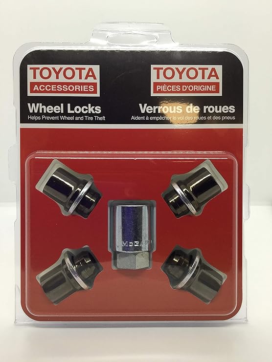 Genuine Toyota Avalon Camry RAV4 Sienna Black Chrome Wheel Lock Set PK456-00J00