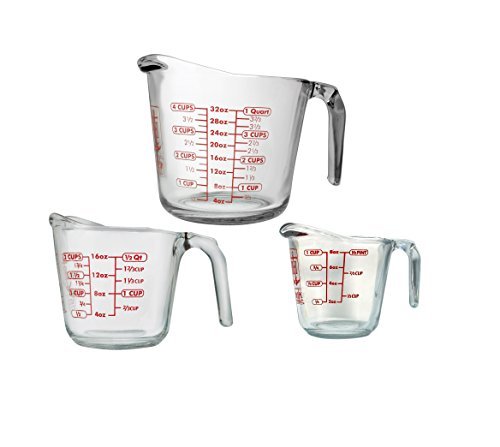 Anchor Hocking 3-Piece Glass Measuring Cup Set by Anchor Hocking
