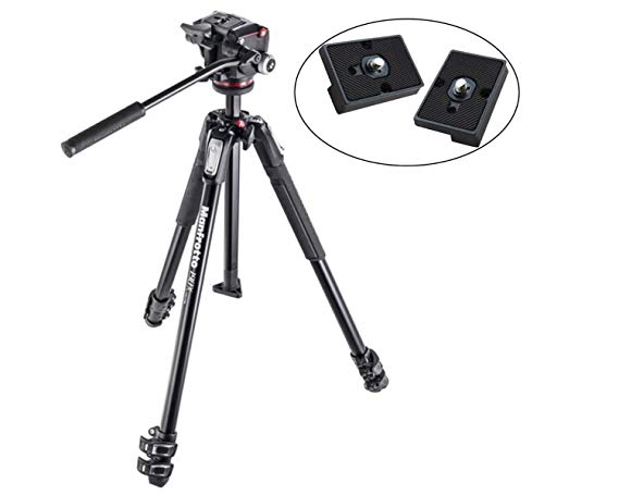Manfrotto MK190X3-2W 190 Aluminum 3 Section Tripod Kit with MHXPRO-2W Fluid Head