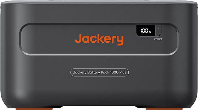 Jackery Expansion Battery Pack 1000 Plus, 1264Wh LiFePO4 Battery Pack for Portable Power Station Explorer 1000 Plus, Extra Expandable Battery for Outdoor RV Camping and Home Emergency