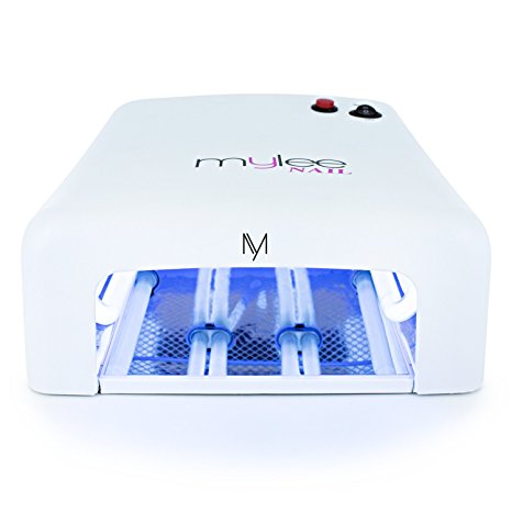 Mylee UV Gel Nail Curing Lamp 36 Watt Professional High Quality Light for Fast Drying of Soak-Off Gel Polish Manicure & Pedicure, Features Removable Tray, 120-Second Preset Timer, 4 x 9W UV Bulbs (Included), UK Plug & 6 Month Warranty (White Lamp)