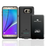 Galaxy Note 5 Extended Battery ZeroLemon Galaxy Note 5 3500mAh Extended Battery  Black TPU Full Edge Protection Case Fits All Versions of Galaxy Note 5 - Black