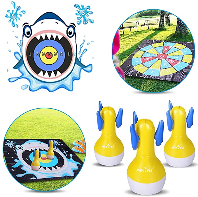 WEY&FLY Inflatable Darts Game, Indoor or Outdoor Games for Yard Games and Fun Family Games for Kids and Adults, Target Toys, Lawn Games of Lawn Darts, Floor Games, Indoor Activities