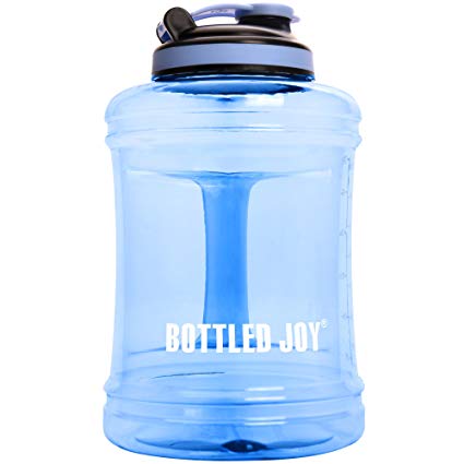 BOTTLED JOY Water Jug Large Water Bottle with Handle BPA Free Lightweight Reusable Drinking Big Capacity Water Container for Outdoor Sports Gym Hiking Fitness 85oz 2500ml 2.5L