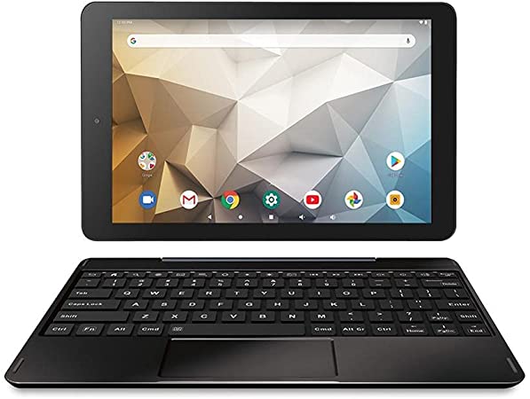 RCA Tablet Quad-Core 2GB RAM 32GB Storage IPS HD Touchscreen WiFi Bluetooth with Detachable Keyboard Android 9 (Black)