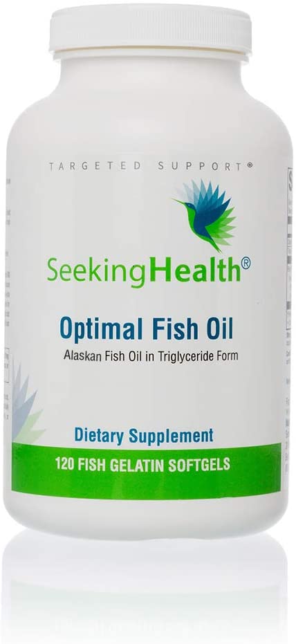 Seeking Health Optimal Fish Oil | Provides 900 mg EPA/DHA | 120 Easy-to-Swallow Softgels | Omega-3s Natural Triglyceride Form for Optimal Bioavailability