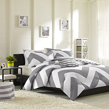 Mi-Zone Libra Comforter Set, Twin/ Twin X-Large, Grey