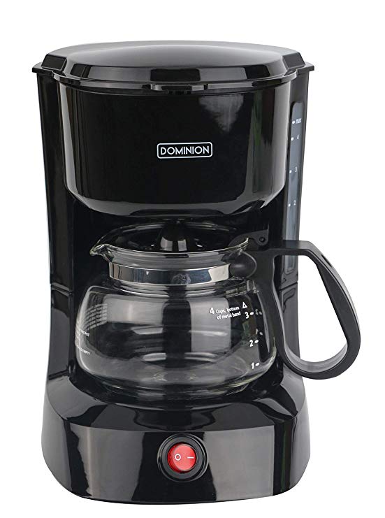 Dominion D7009CM Compact Coffee Pot Brewer Machine, Black