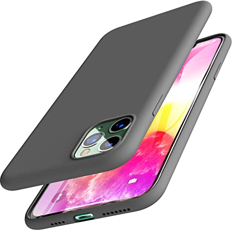 TOZO for iPhone 11 Pro Max Case 6.5 Inch (2019) Liquid Silicone Gel Rubber Shockproof Shell Ultra-Thin [Slim Fit] Soft 4 Side Full Protection Cover for iPhone 11 Pro Max with [Gray]