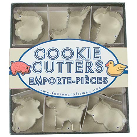 Fox Run 3645 Mini Animal Cookie Cutter Set, Stainless Steel, 9-Piece