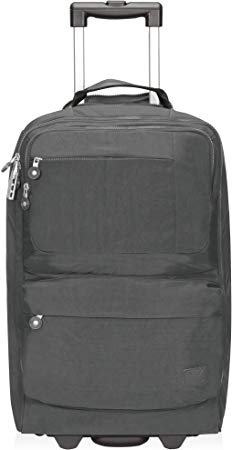 Hynes Eagle 35L Rolling Backpack Flight Approved Carry on Luggage Wheeled Travel Backpack Grey