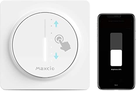 Alexa Smart Dimmer Switch, Maxcio Smart WiFi Dimmer Light Switch, Alexa & Google Home Control, Smartlife APP Remote Control, Touch Control, Timer/Schedule (Neutral Wire Needed)