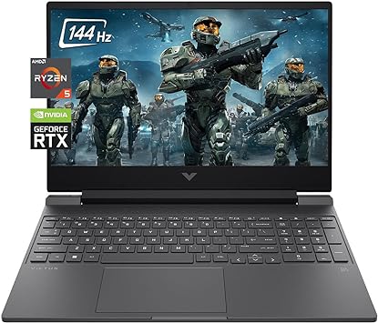 HP Victus 15.6" Full HD 144Hz Gaming Laptop, AMD Ryzen 5 7535HS, 16GB Memory, NVIDIA GeForce RTX 2050, 512GB SSD, Bluetooth, Wi-Fi, Backlit Keyboard, Windows 11, Mica Silver, W/GaLiMu