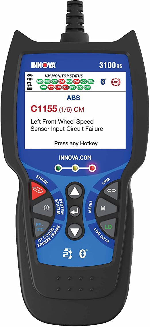 INNOVA 3100RS Car Code Scanner - Code Reader Car Diagnostic Tool - OBD2 Scanner - Smog Test Scan Tool - SRS & Oil Light Reset - RepairSolutions2 App