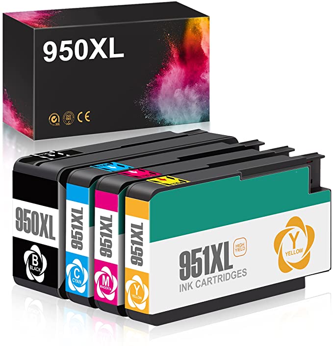 Compatible Ink Cartridge Replacement for HP 950XL 951XL 950 951 Ink Cartridge Works with HP OfficeJet Pro 8600 8610 8620 8100 8630 8660 8640 8615 8625 276DW 251DW 271DW