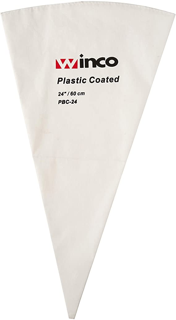 Winco PBC-24 Pastry Bag Cotton with Plastic Coating, 24-Inch,White,Medium