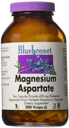 Bluebonnet Nutrition Magnesium Asparate 400 mg  200 Vcaps