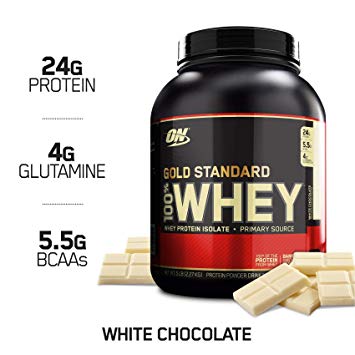 OPTIMUM NUTRITION GOLD STANDARD 100% Whey Protein Powder, White Chocolate, 2.27 kg