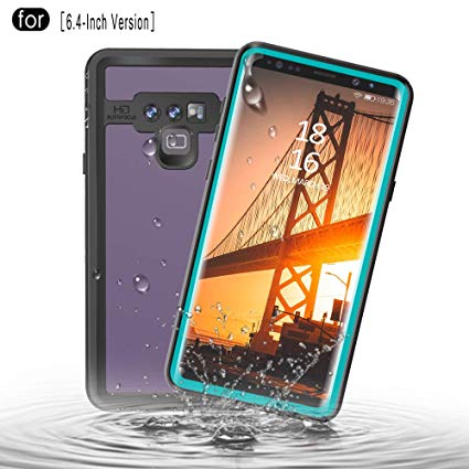 RedPepper Samsung Galaxy Note 9 Waterproof Case, IP68 Certified Full Sealed Underwater Protective Cover, Shockproof, Snowproof, Dirtproof for Outdoor Sports (Grass Blue)