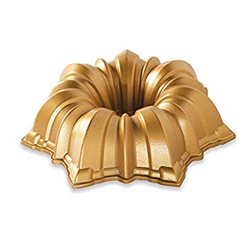 Nordic Ware 84277 Solera Cast Bundt Pan, 5 Cup Capacity, Gold