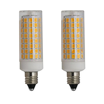 E11 led light bulbs Dimmable, 75W 100W JD E11 Mini Candelabra base 120V halogen bulbs replacement(75W equivalent), warm white 3000K pack of 2 (Warm White 3000K)