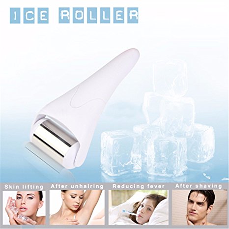 Ice Roller LuckyFine Derma Rolling System Skin Cooling Ice Roller For Face Body Massage Skin Rejuveantion Ice Roller White