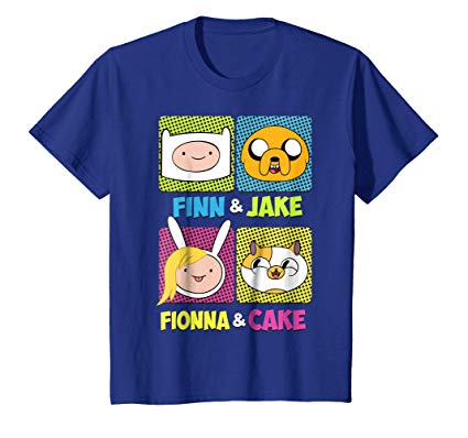 CN Adventure Time Finn Jake Fionna Cake Graphic T-Shirt