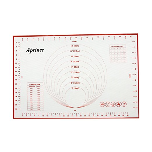 Aprince Silicone Non-Stick Baking Mat with Measurements, Non-Slip for Rolling Dough, Cookie Sheet Kneading Mat (Style 5 - 15.75''x23.62'')
