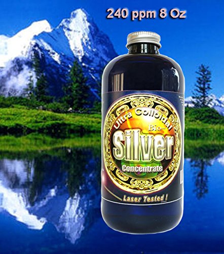 Liquid Silver, 240 PPM, 8 Fl. Oz., Silver Mountain Minerals (Medical Purity most Bioavailable 240 ppm colloidally suspended nano particulates)
