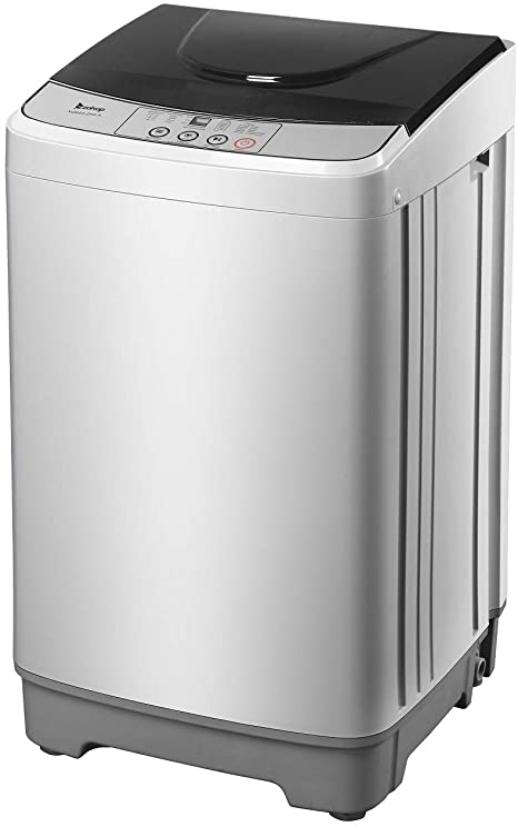ROVSUN Full-Automatic Washing Machine, 13lbs Portable Washer w/ 10 Programs, 8 Water Levels & LED Display, Energy Saving, Perfect for Apartments, RVs
