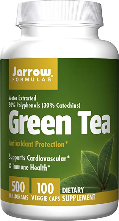 Jarrow Formulas Green Tea, Supports Cardiovascular & Immune Health, 500 mg, 100 Caps