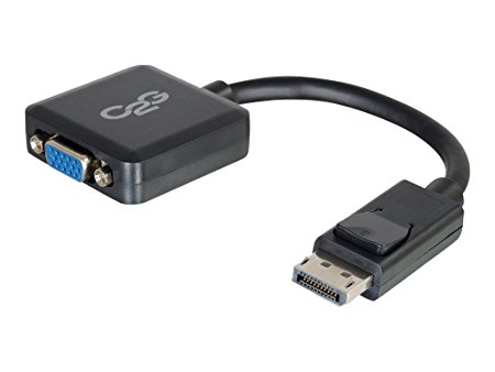 C2G/Cables To Go 54323 8in DisplayPort to VGA Adapter Converter - Male to Female Active Black