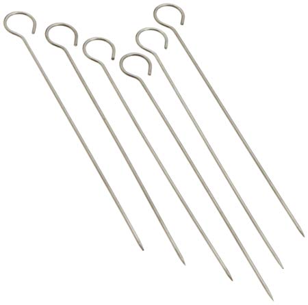 Regency Turkey Lacers for Trussing Turkey, 4.5 inches Steel ,set of 6