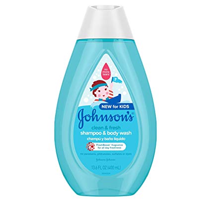 Johnson's Baby Clean & Fresh Children's Tear-Free Shampoo & Body Wash, Sulfate-Free, 13.6 fl. oz.