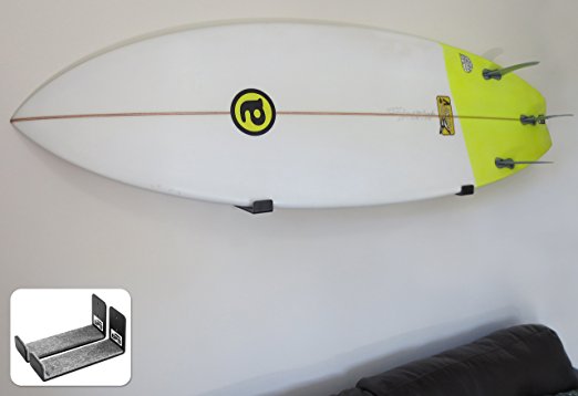 BPS Minimalist Board Wall Racks for Surfboard or Longboard - Choose Color
