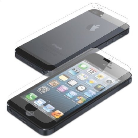 XtremeGUARD FULL BODY Apple iPhone 5 Screen Protector Ultra CLEAR FRONTBACK