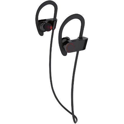 ETTG Sports Wireless Bluetooth Earbuds Sweatproof Running Exercise Headphones In-ear Headset for iPhone iPad iPod and Smartphones - Black