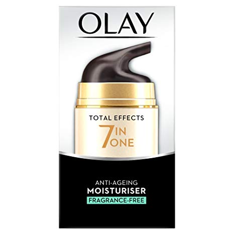 Olay 7-in-1 Total Effects Anti-Ageing Cream Fragrance Free Moisturiser, Fights The 7 Signs of Ageing for Radiant Skin, 50 ml