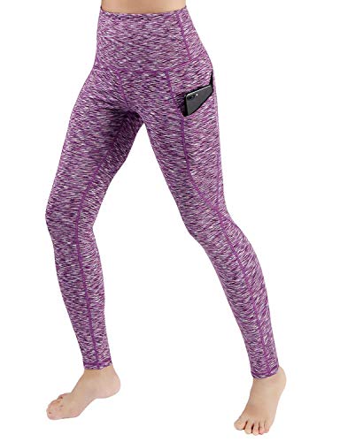 ODODOS High Waist Out Pocket Yoga Pants Tummy Control Workout Running 4 Way Stretch Yoga Leggings