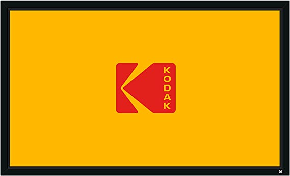 KODAK Projector Screen | 100” Fixed Frame Home Projection Screen with Black Velvet Frame, Durable PVC & Wall Mount Kit | 160° View Angle, 16:9, 1.1, Full HD 4K 8K & Active 3D Ready for Movies & Gaming