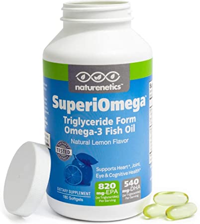 Omega 3 Fish Oil High in EPA DHA for Eye, Heart, Joint and Cognitive Health – SuperiOmega, The Gold Standard in Fish Oil Capsules – Triglyceride Form – Wild-Caught Fish – Lab Tested – 90-Day Supply