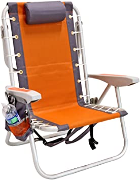 Ultimate Backpack Beach Chair with Cooler - LayFlat 5 position