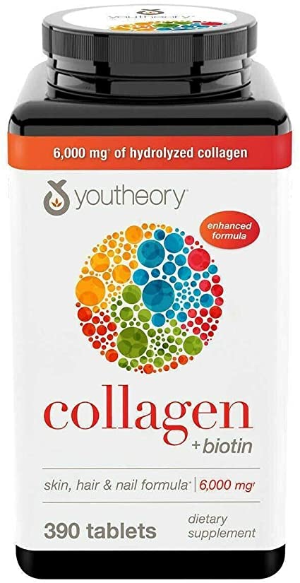 Youtheory Collagen Enhanced Formula Dietary Supplement 390 Ct 1 pound