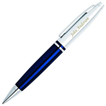 Engraved / Personalized Cross Calais Gift Ballpoint Pen - Blue Custom engraved Fast By Dayspring Pens. AT0112-3